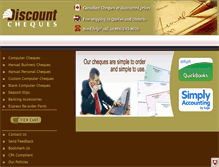 Tablet Screenshot of discountcheques.com